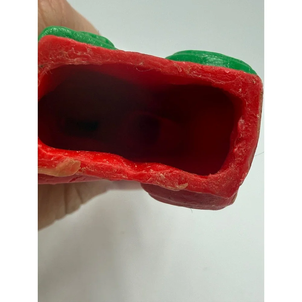 Vintage Christmas Train Red Green Steam Engine Holiday Novelty Toy